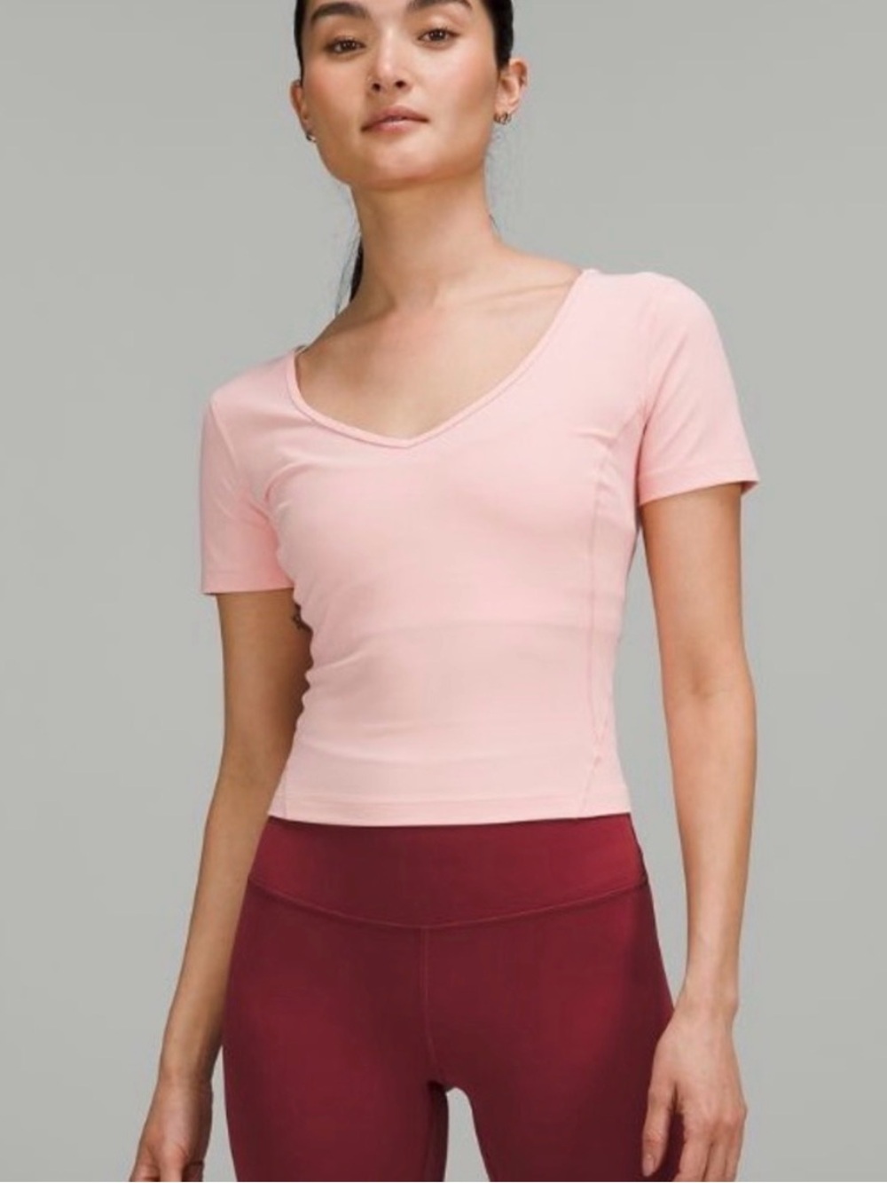 lululemon athletic v-neck shirt